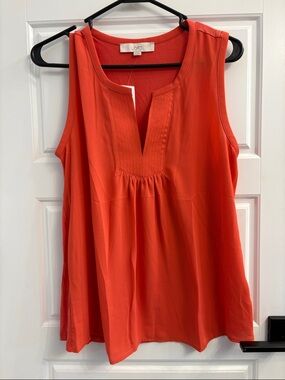 Loft Mixed Media Sleeveless Top